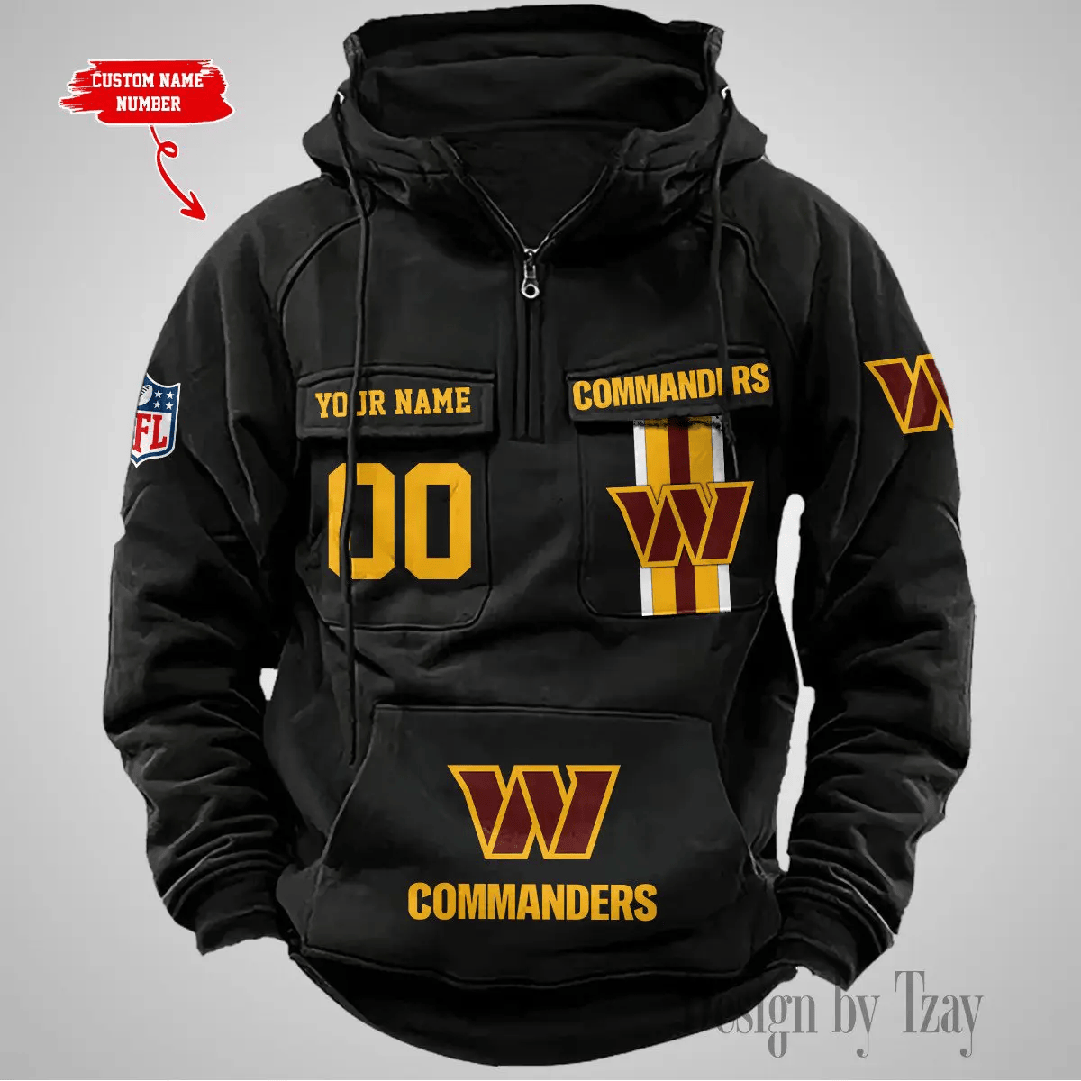 Washington Commanders Vintage Men Hoodie DV2 AZVMHD443