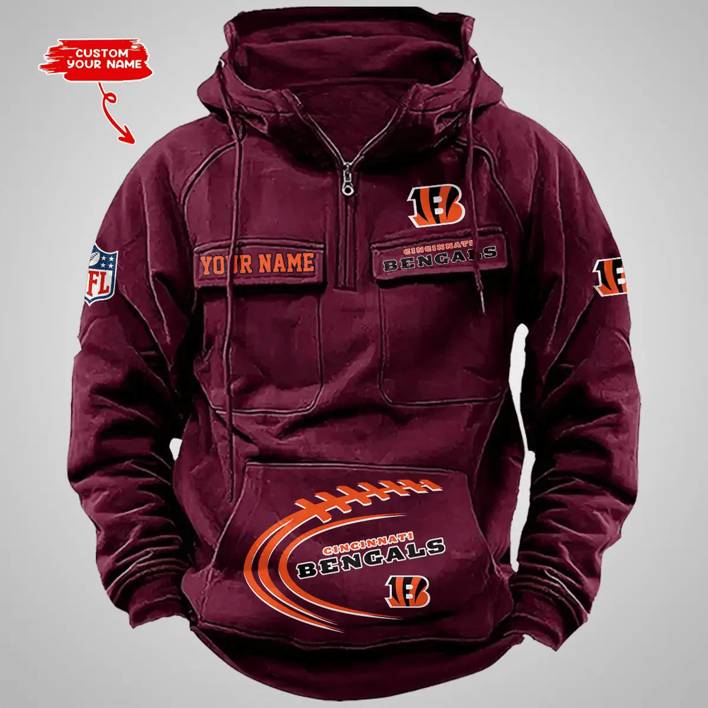 Cincinnati Bengals Vintage Men Hoodie AZVMHD116