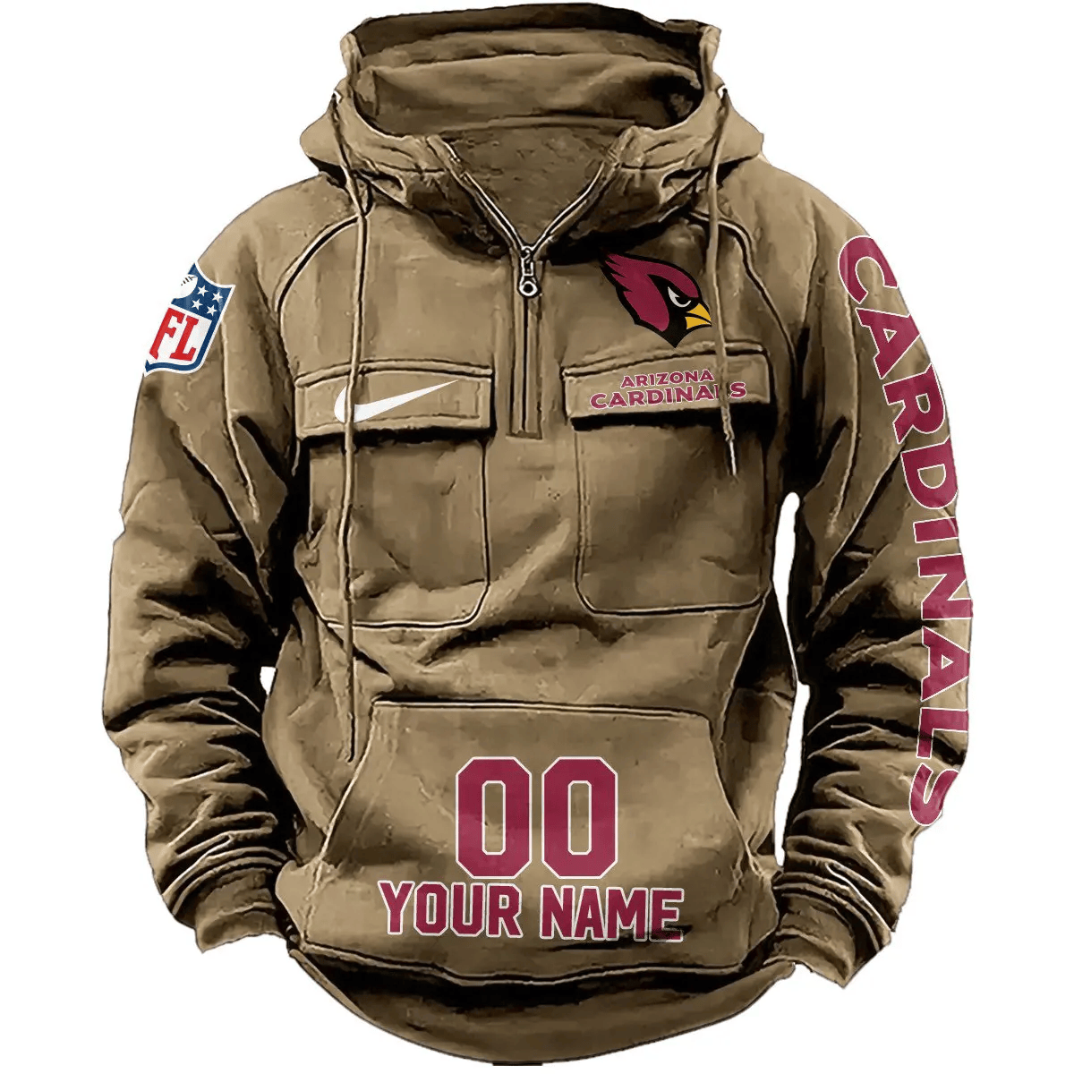 Arizona Cardinals Vintage Men Hoodie AZVMHD062