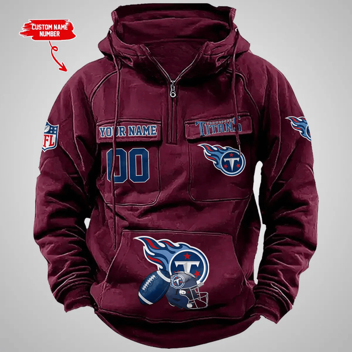 Tennessee Titans Vintage Men Hoodie AZVMHD241