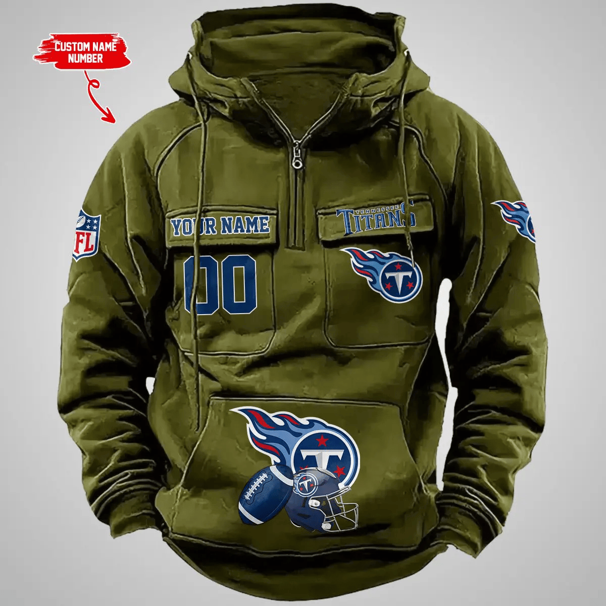 Tennessee Titans Vintage Men Hoodie AZVMHD241