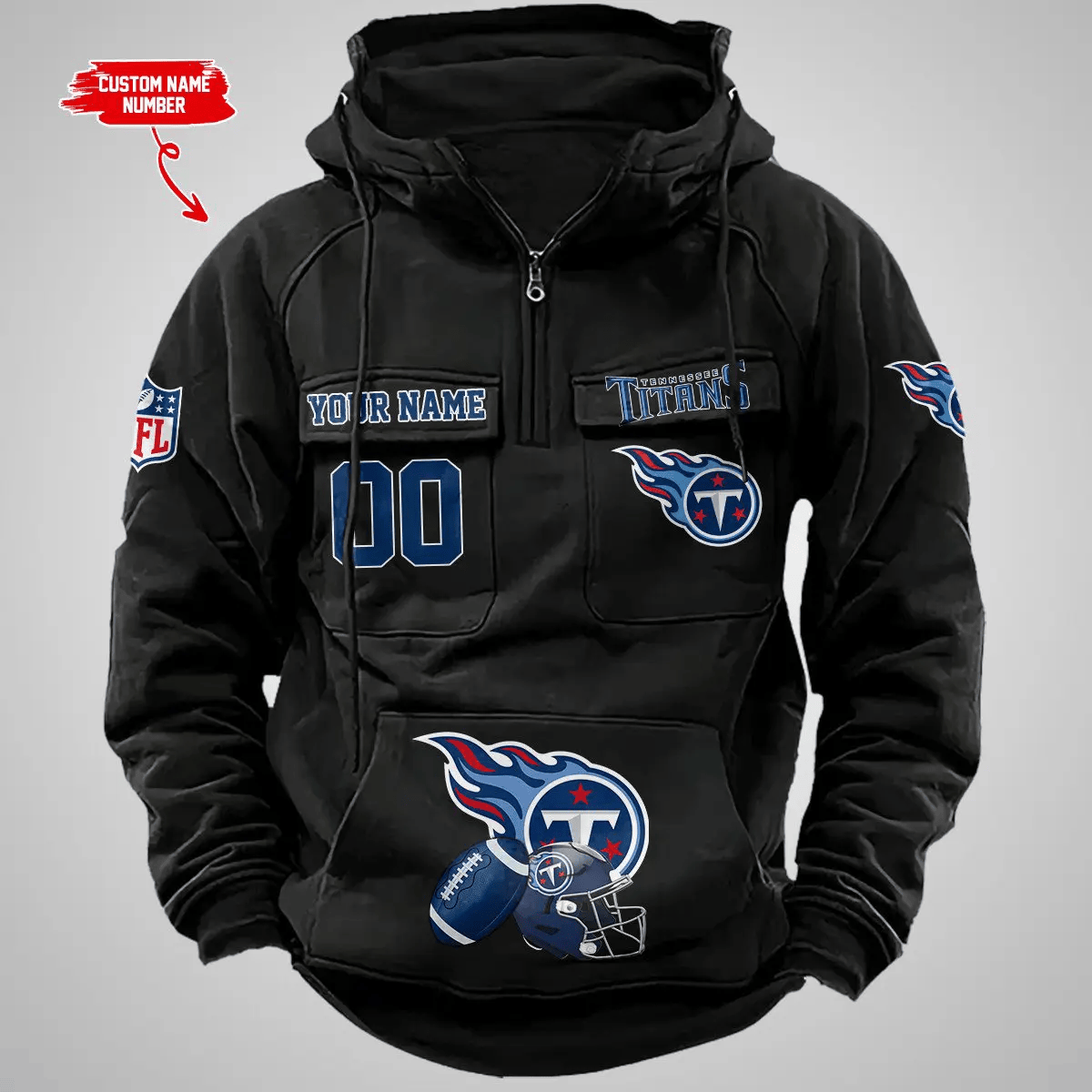Tennessee Titans Vintage Men Hoodie AZVMHD241