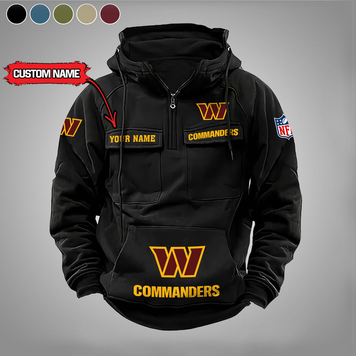 Washington Commanders Vintage Men Hoodie AZVMHD008