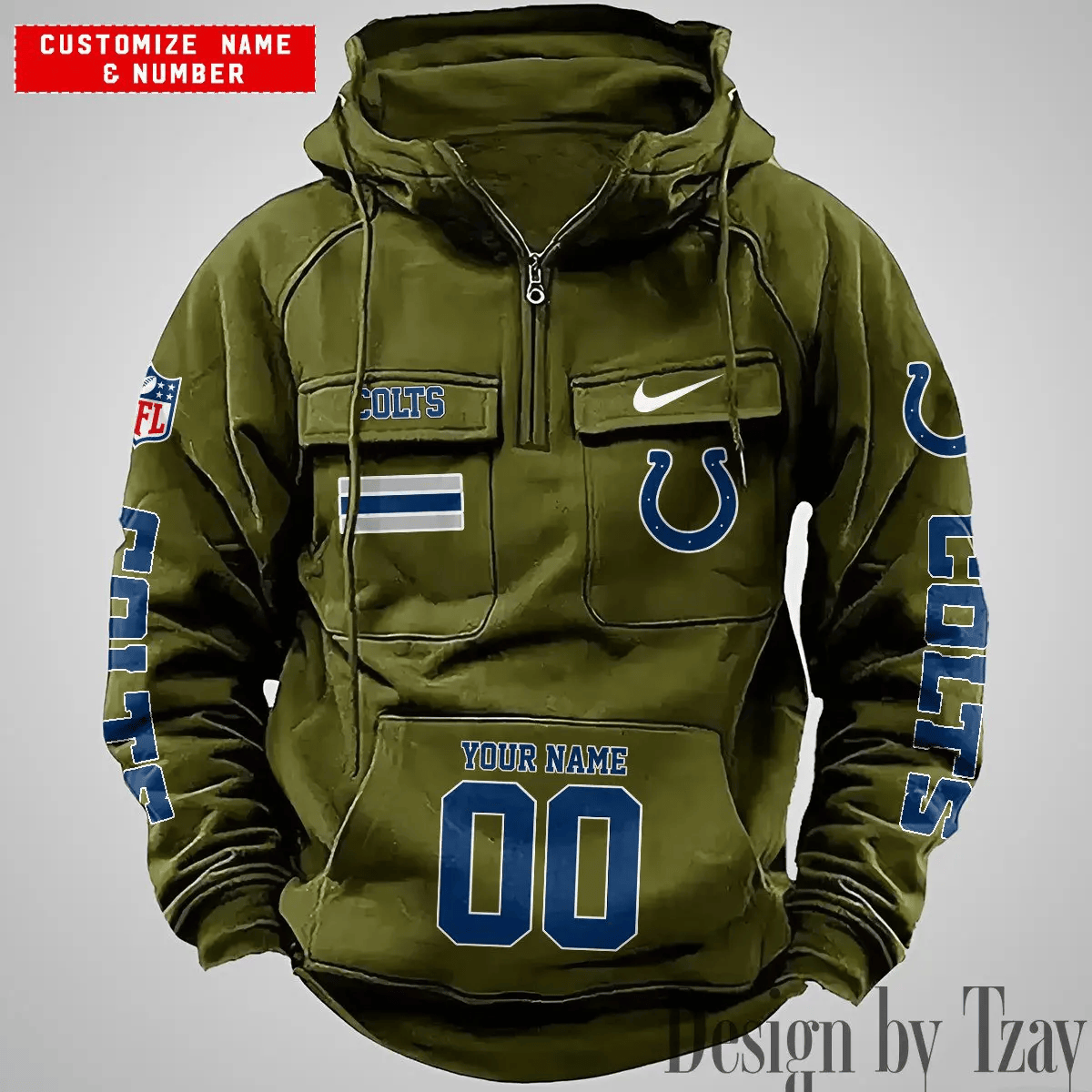 Indianapolis Colts Vintage Men Hoodie DV2 AZVMHD393