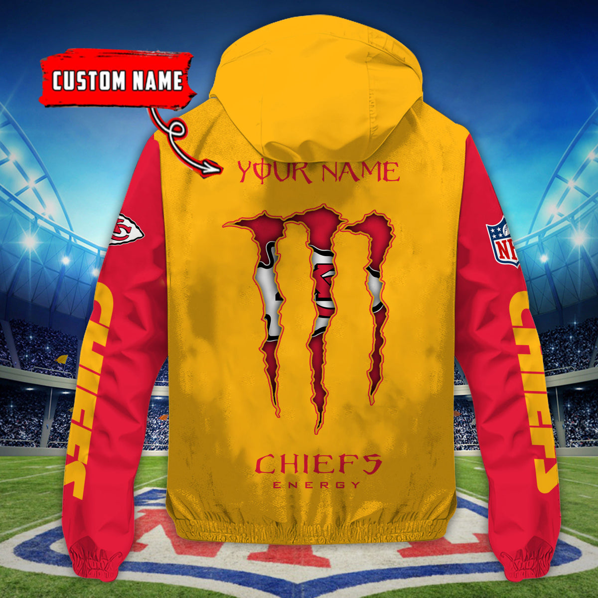 Kansas City Chiefs Custom Windbreaker Outdoor Jacket Sport Fan Gift SPTWJACKET048