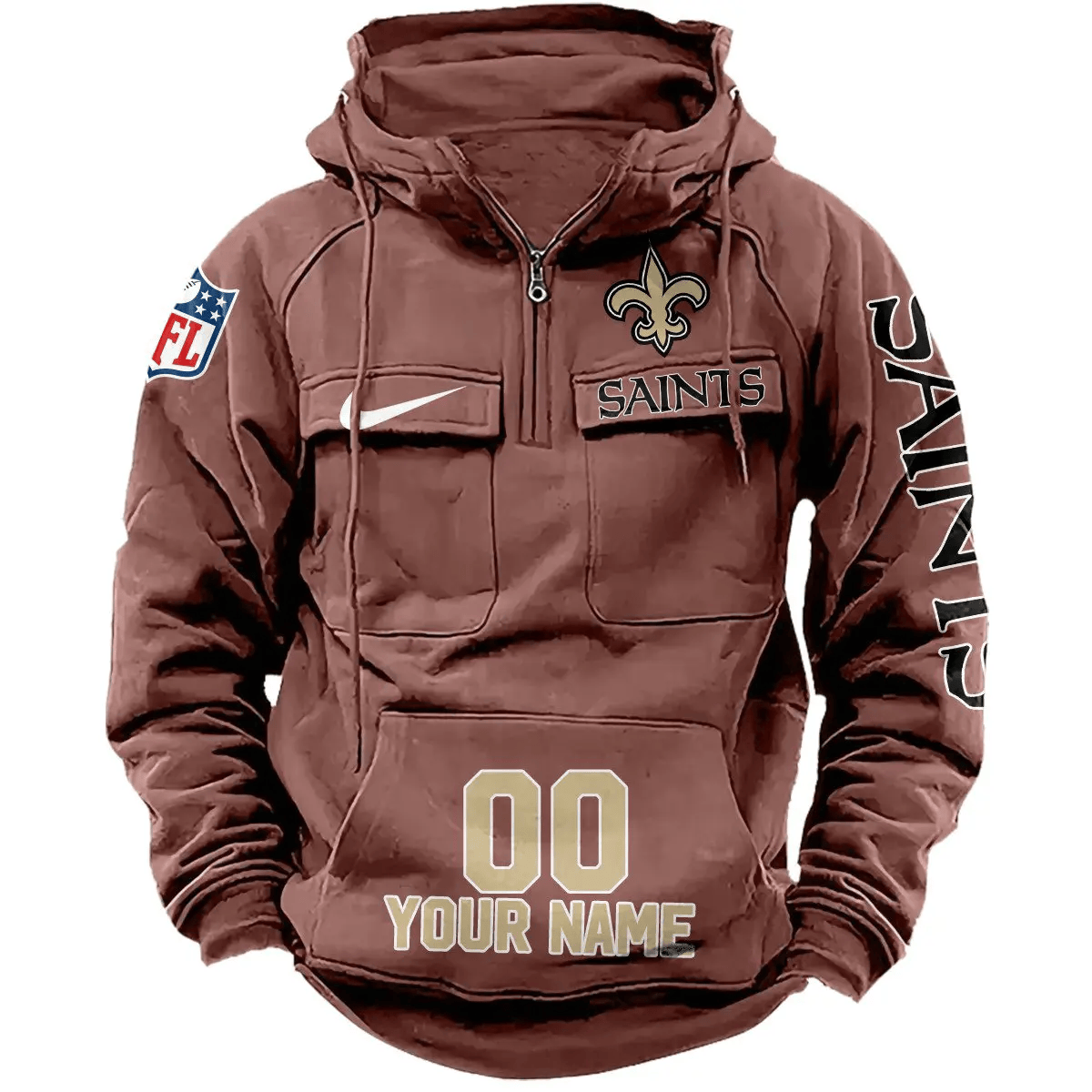 New Orleans Saints Vintage Men Hoodie AZVMHD084