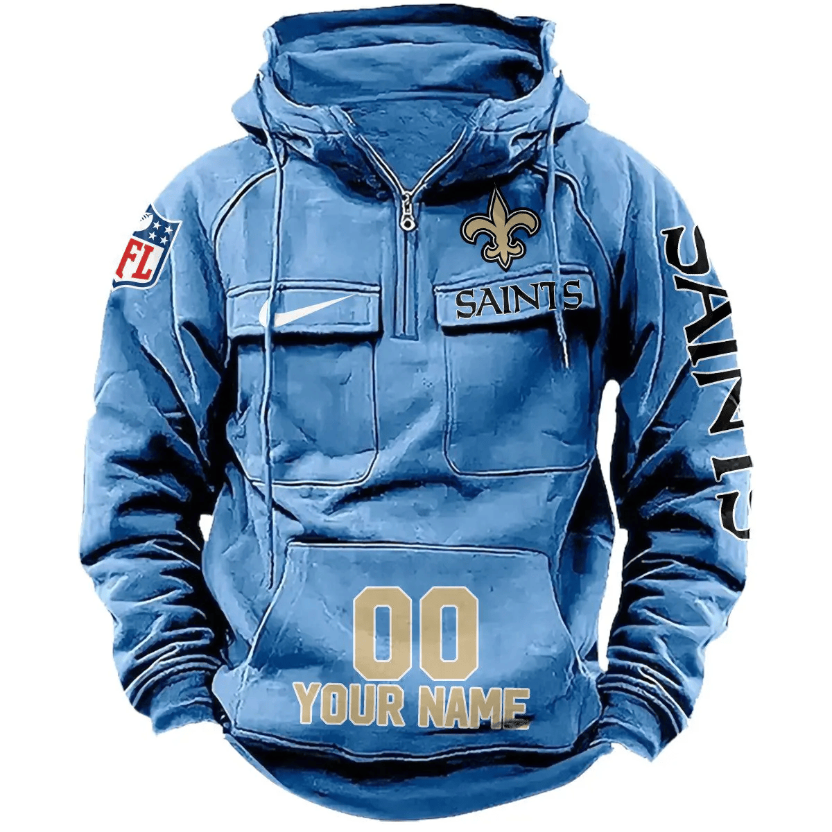 New Orleans Saints Vintage Men Hoodie AZVMHD084