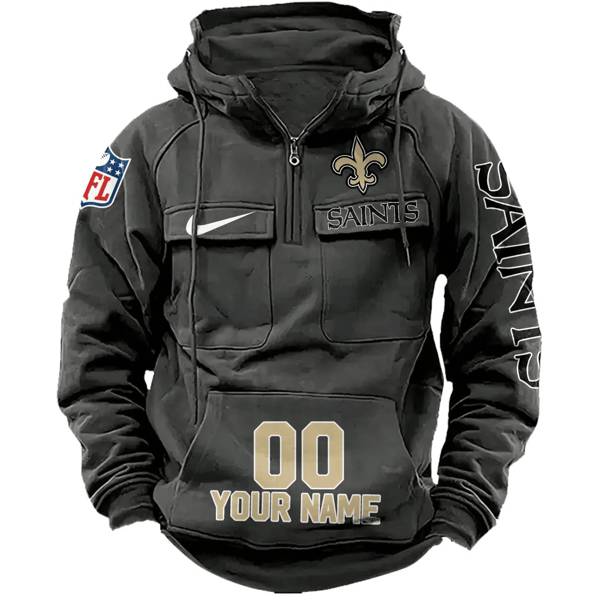 New Orleans Saints Vintage Men Hoodie AZVMHD084