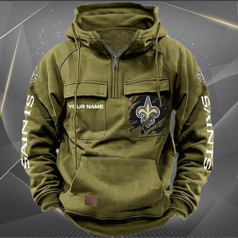 New Orleans Saints Vintage Men Hoodie AZVMHD054