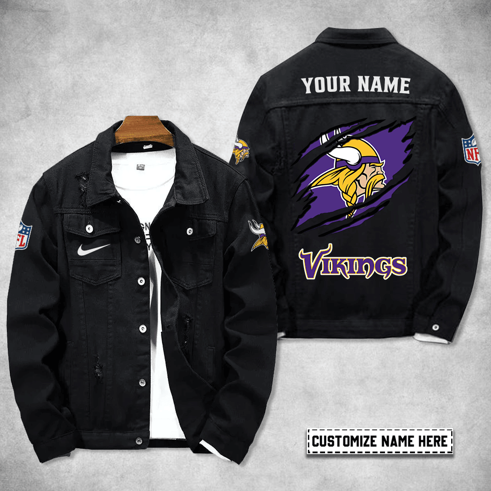 Minnesota Vikings Personalized Premium Denim Jacket S9DJ057