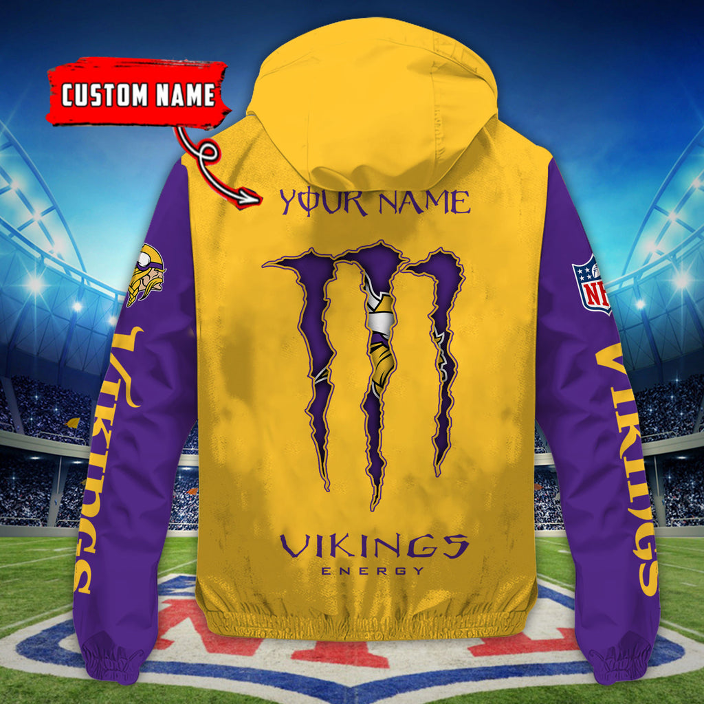 Minnesota Vikings Custom Windbreaker Outdoor Jacket Sport Fan Gift SPTWJACKET053