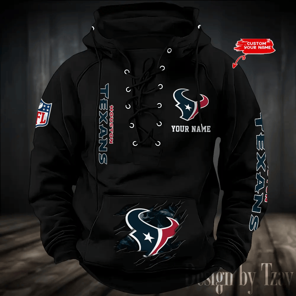 SPTS9HLUH109-Houston Texans Men's Hooded Lace-up Hoodie