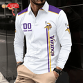 Minnesota Vikings Long Sleeve Polo Shirt DV7 SPTLSPS043