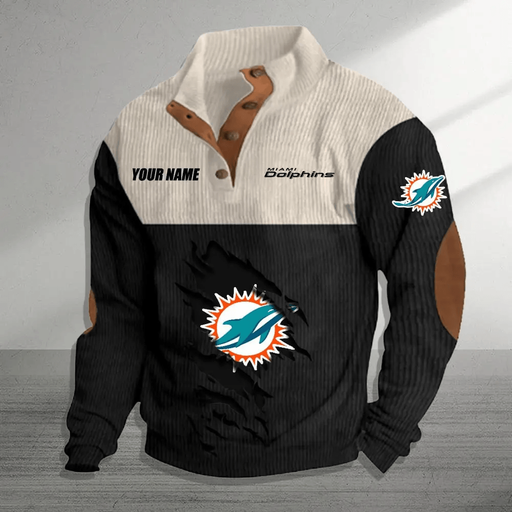 Miami Dolphins Premium Personalized Game-Day Pullover S9DBSCH148