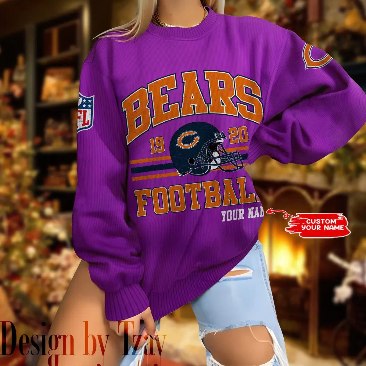 Chicago Bears Personalized Fashion Design New Woolen Sweater  BGSWT306