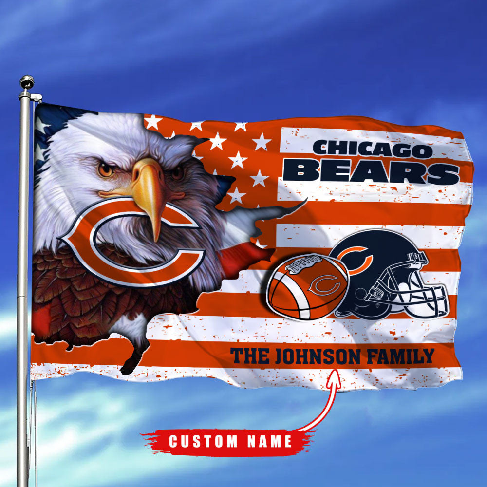 Chicago Bears-Flag-Custom Name FL2907