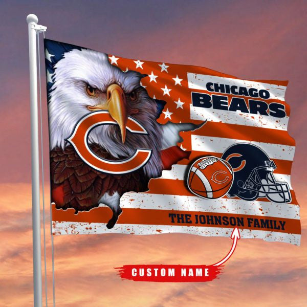 Chicago Bears-Flag-Custom Name FL2907