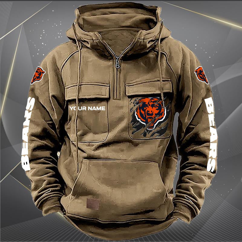 Chicago Bears Vintage Men Hoodie AZVMHD037