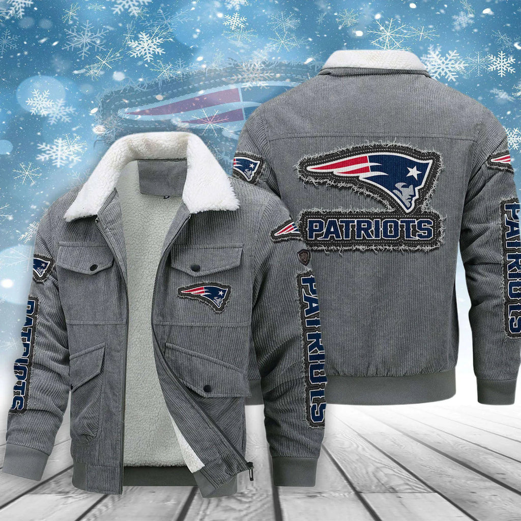 New England Patriots Men's Thickened Corduroy Jacket ANZVITCJ021