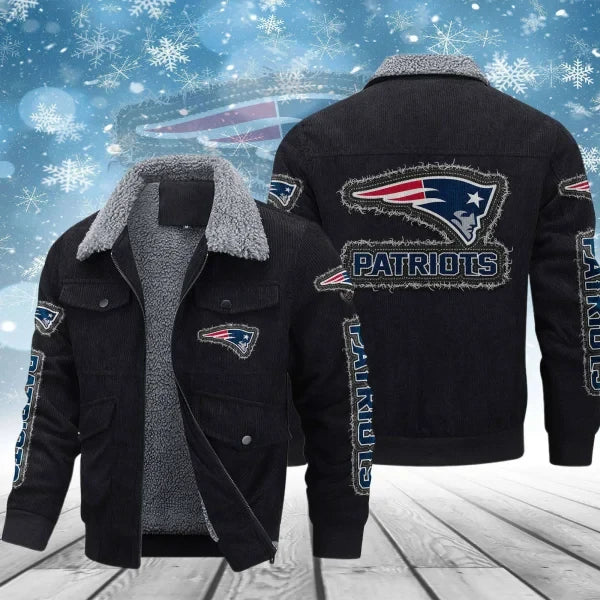 New England Patriots Men's Thickened Corduroy Jacket ANZVITCJ021