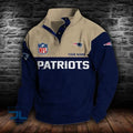 New England Patriots Premium Stand-Collar Game-Day Pullover - Engineered Warmth & Personalized Name S9DBSCH022