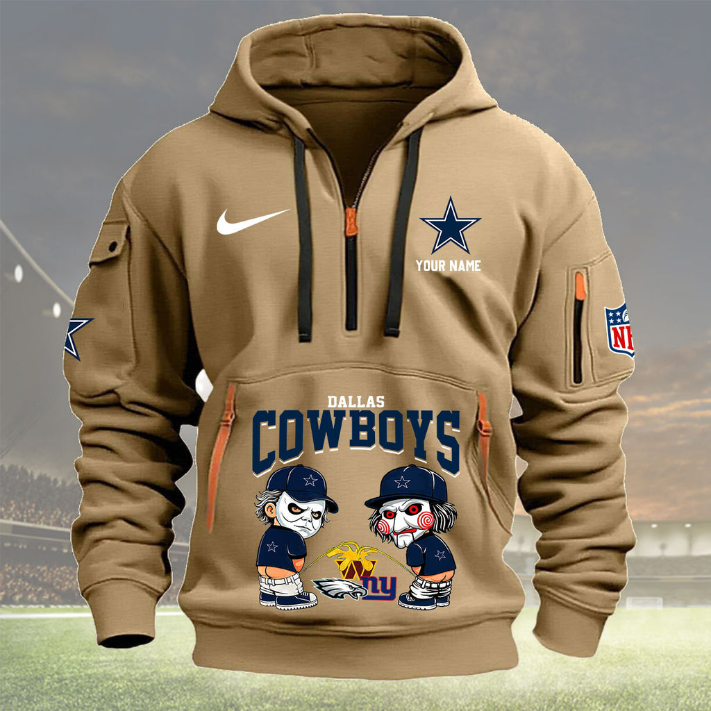 Dallas Cowboys Personalized Quarter Zip Hoodie New Collection AZBTQZH000283