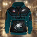 Philadelphia Eagles DMHT2383 3D Half-zip Hoodie