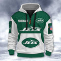 New York Jets DMHT2742 3D Half-zip Hoodie