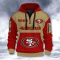 San Francisco 49ers DMHT2745 3D Half-zip Hoodie