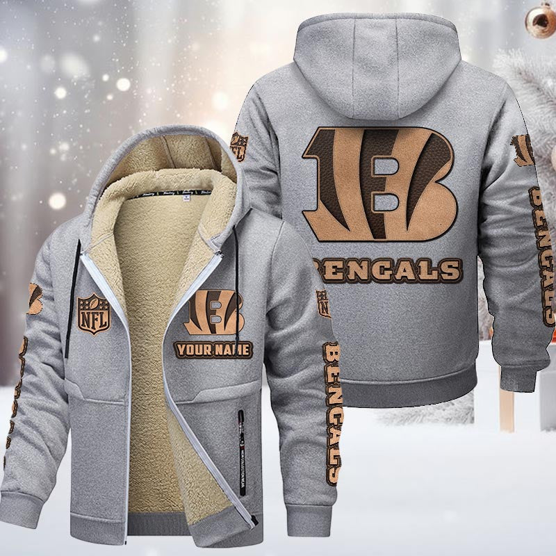 Cincinnati Bengals DMTZ0844 Premium Sherpa-Lined Winter Hoodie – Personalized Edition