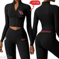 Arizona Cardinals Zipper Sports Top Women Gym Long Sleeve for Fitness SPTZSTW001