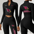 Arizona Cardinals Women Activewear Set 2 Piece Crop Jacket and High Waist Leggings SPTZSTW263