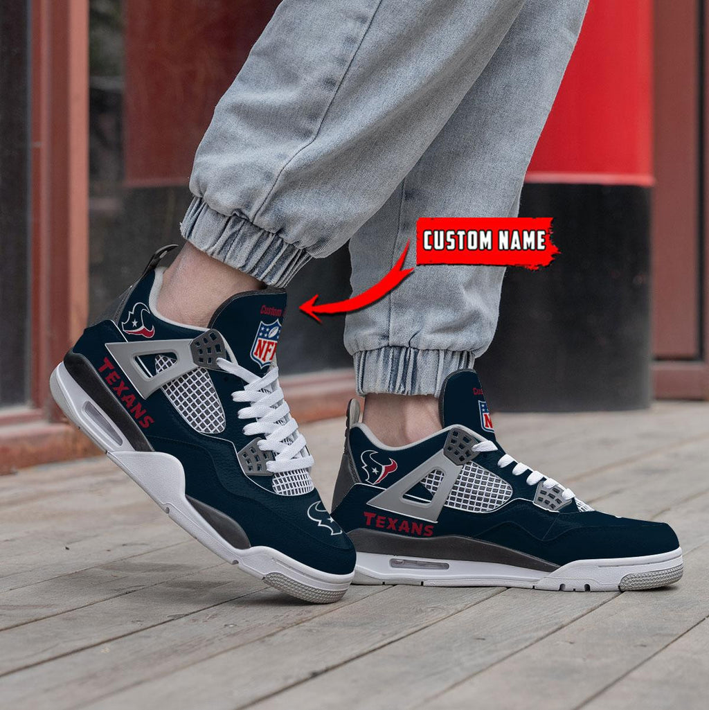 Houston Texans Personalized AJ4 Sneaker BG341