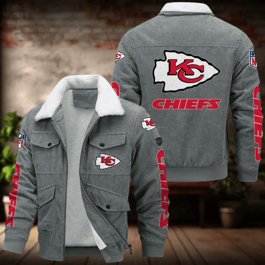 Kansas City Chiefs Men's Thickened Corduroy Jacket ANZANZTCJ016