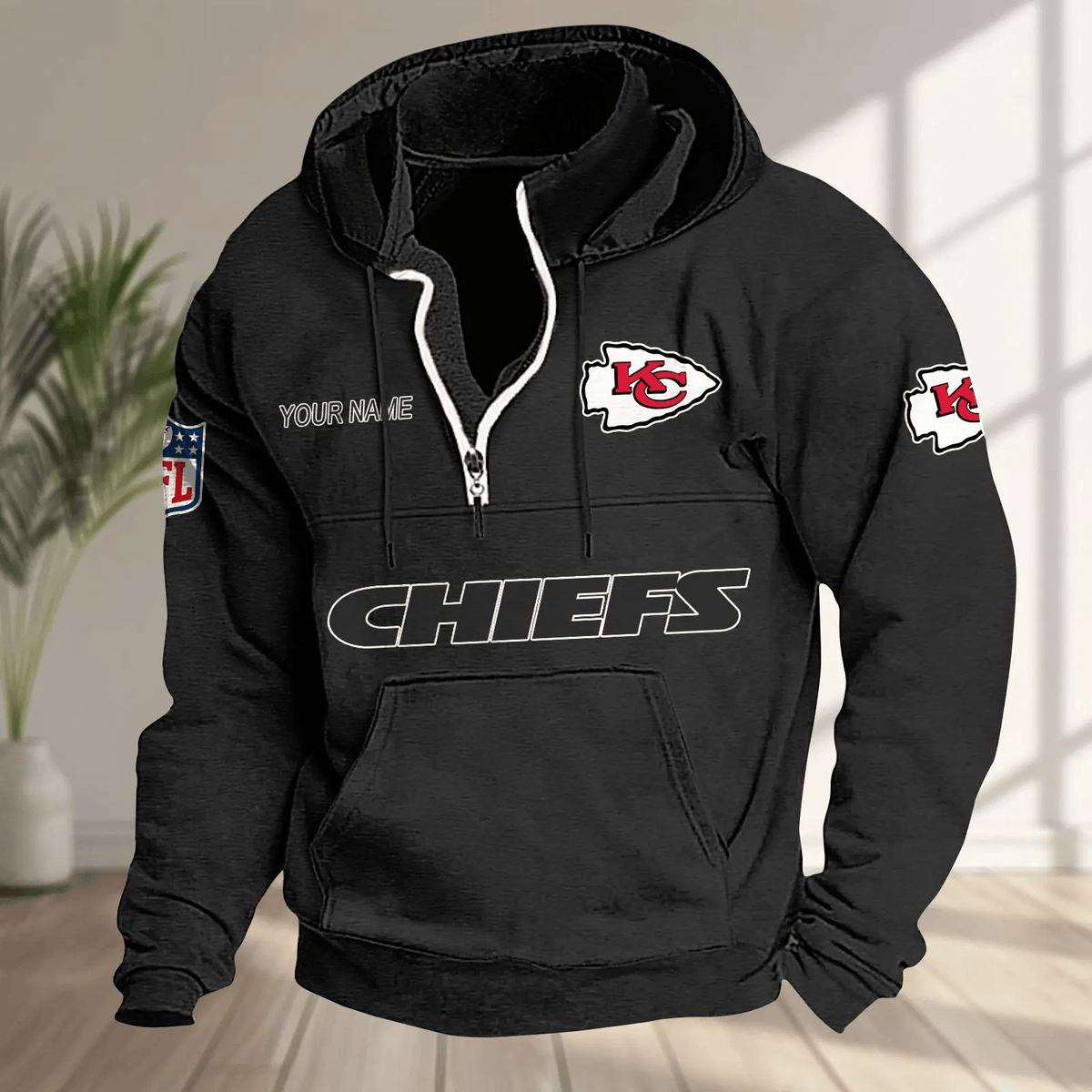 Kansas City Chiefs Half-zip Hoodie SPTHZHC016