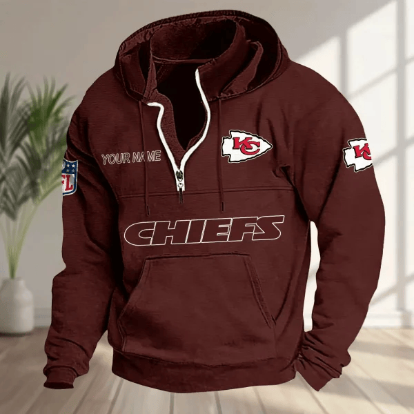 Kansas City Chiefs Half-zip Hoodie SPTHZHC016