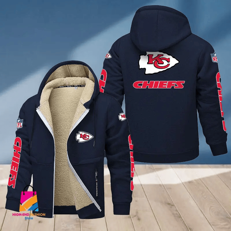 Kansas City Chiefs Multicolor Premium Thick Zip-Up Hoodie ANZTZH016