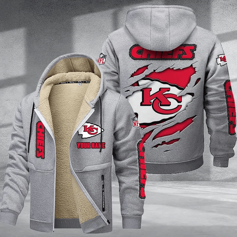 Kansas City Chiefs DMTZ0369 Premium Thick Zip-Up Hoodie