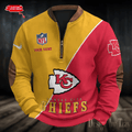 S9MPZNS144-Kansas City Chiefs Premium Personalized Game-Day Quarter-Zip