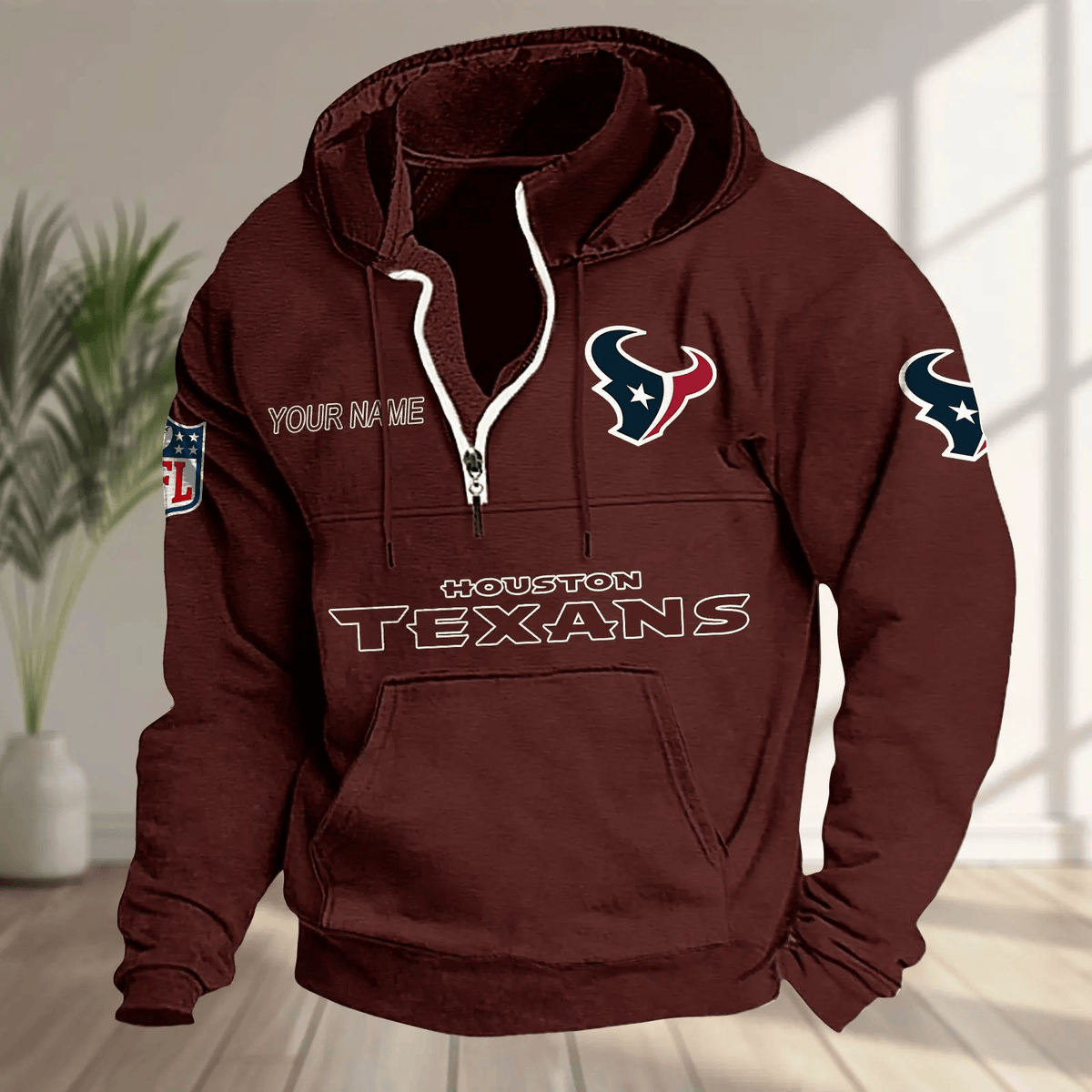 Houston Texans Half-zip Hoodie SPTHZHC013
