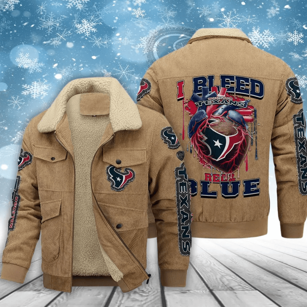 Houston Texans VITCJ378 Men’s Thickened Corduroy Jacket