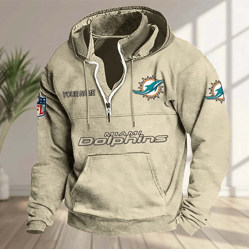 Miami Dolphins Half-zip Hoodie SPTHZHC020