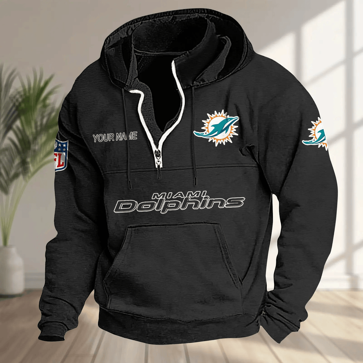 Miami Dolphins Half-zip Hoodie SPTHZHC020