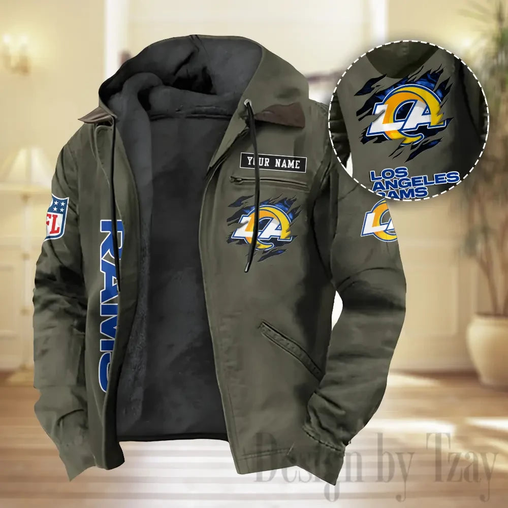 Los Angeles Rams Men Classic Badge Winter Jacket SPTPJH212