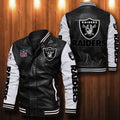 Signature Series Leather Jacket — Plush Sherpa Lining Las Vegas Raiders HVKE1032