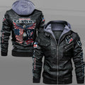 Houston Texans HVKC7224 - Premium & Ultra-Thick Leather Jacket with Fleece Hood