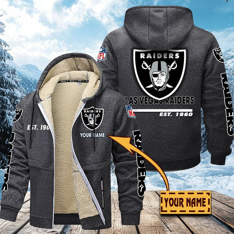 Premium Sherpa-Lined Winter Hoodie – Personalized Edition Las Vegas Raiders VITZC095