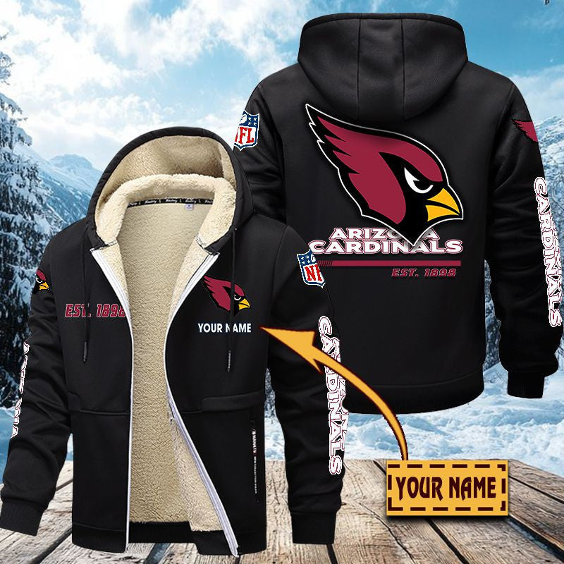 Premium Sherpa-Lined Winter Hoodie – Personalized Edition Arizona Cardinals VITZC071
