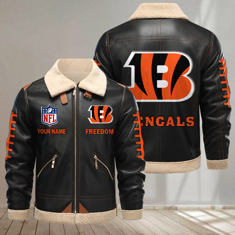 Cincinnati Bengals DMLK1134 Leather Jacket – Premium & Ultra-Thick Leather Jacket