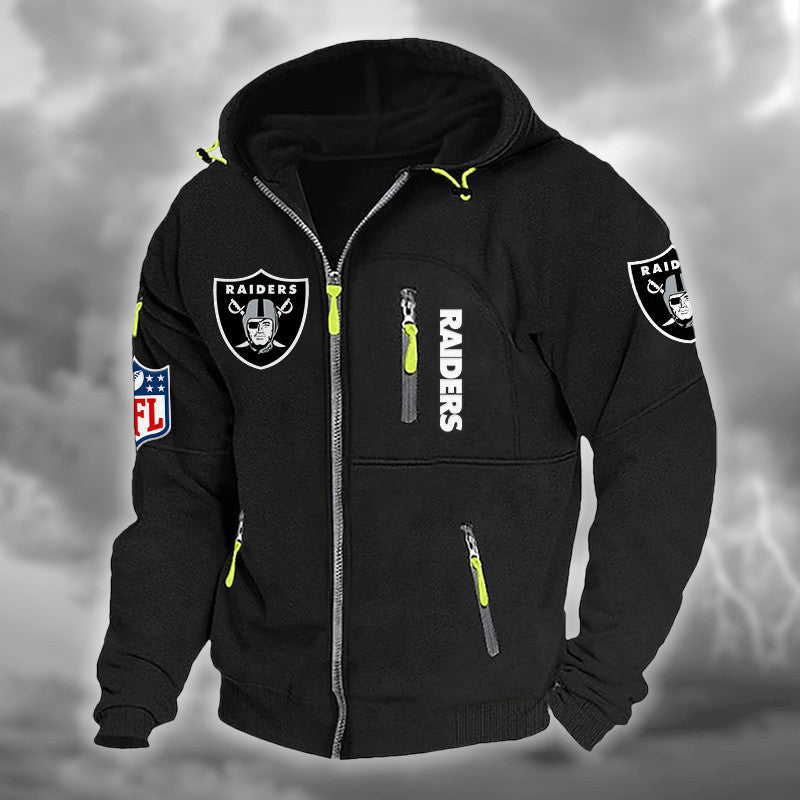 Las Vegas Raiders DMCD0668 Hooded Cardigan Jacket